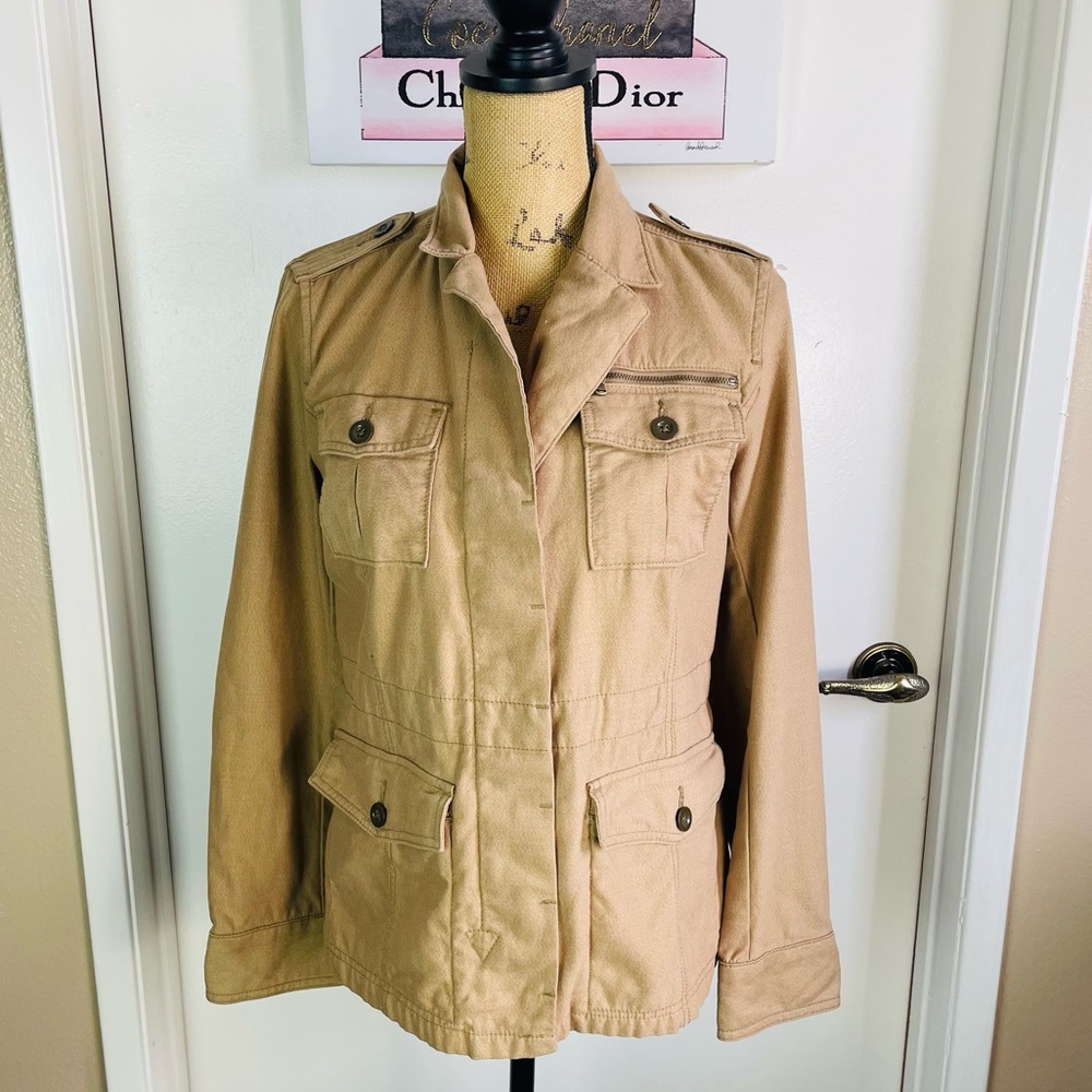 Eddie Bauer Womens Size Small Brown Full Zip Full Zip Jacket Coat 4 Front Pocket